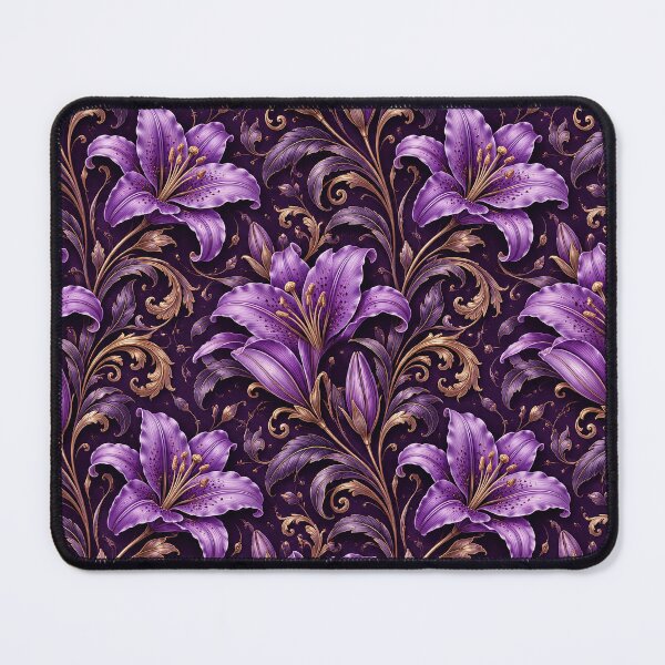 Item preview, Purple Lily Gothic Floral Pattern designed and sold by Rui Huang.