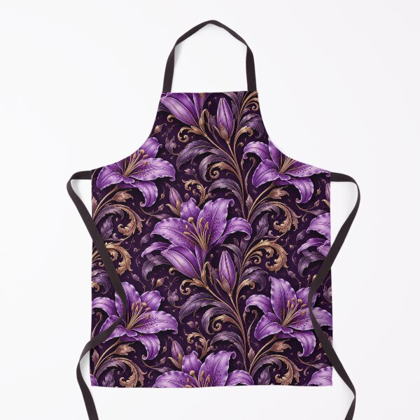 Item preview, Purple Lily Gothic Floral Pattern designed and sold by Rui Huang.