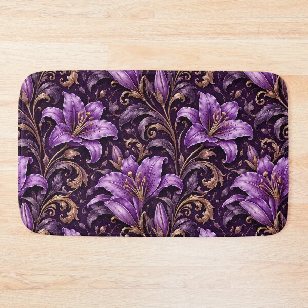 Item preview, Purple Lily Gothic Floral Pattern designed and sold by Rui Huang.