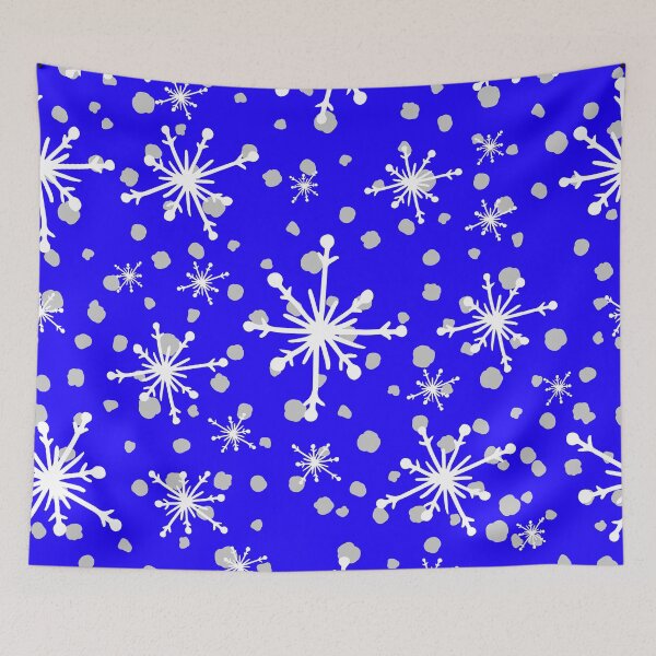 Item preview, Snowflakes Pattern On Christmas And Hanukkah Holiday Blue  designed and sold by DEC02.