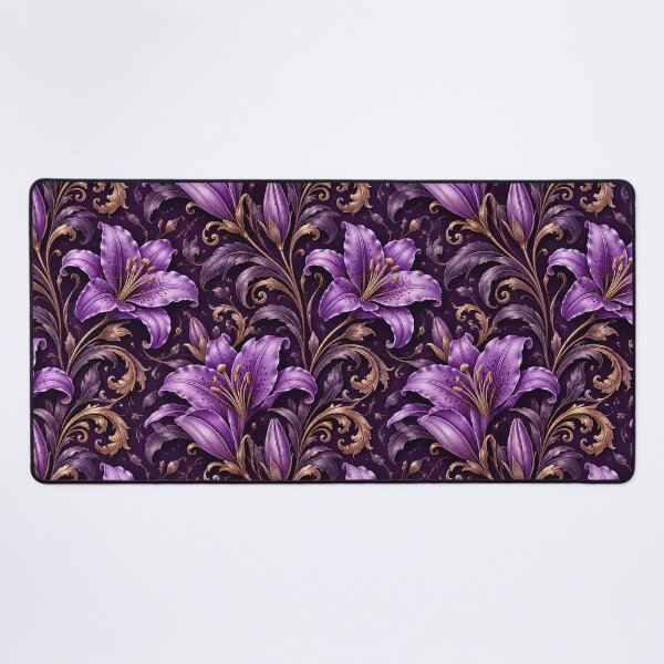 Item preview, Purple Lily Gothic Floral Pattern designed and sold by Rui Huang.