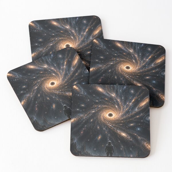 Item preview, Astronaut Facing the Cosmic Abyss designed and sold by QuantumDrift.