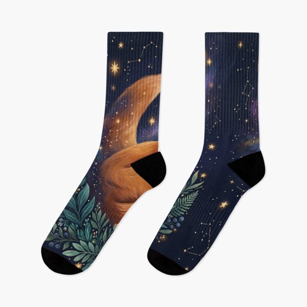 Item preview, Celestial Sleeping Red Fox Moon Galaxy designed and sold by Leafs With Luna.