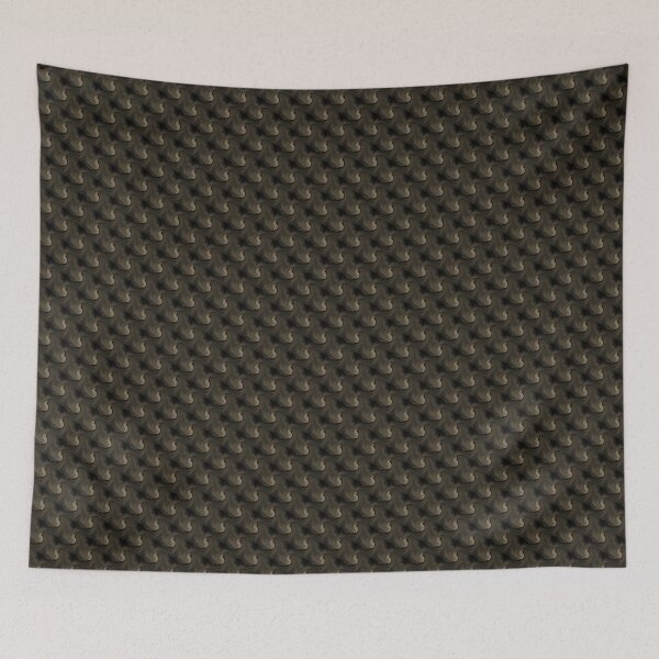 Item preview, Retro Wavy Abstract Pattern in Brown and Black designed and sold by Artistestella.