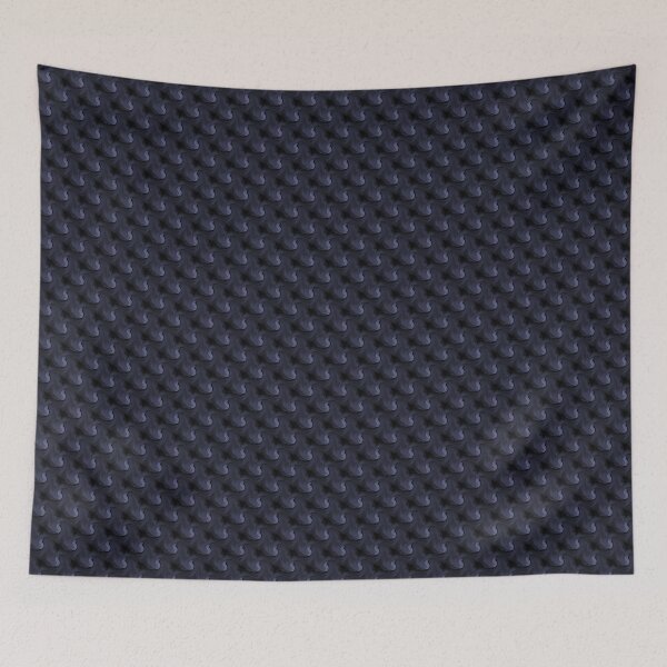 Item preview, Retro Wavy Abstract Pattern in Blue and Black designed and sold by Artistestella.
