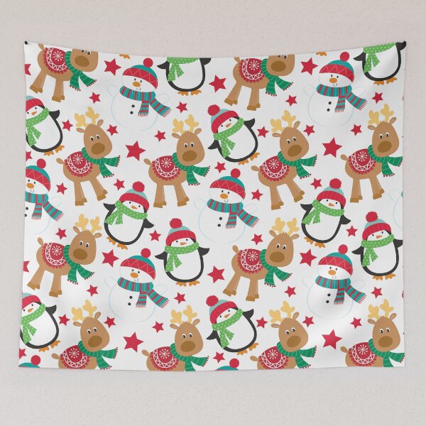 Item preview, Snow People, Penguins, and Reindeer Pattern designed and sold by DEC02.
