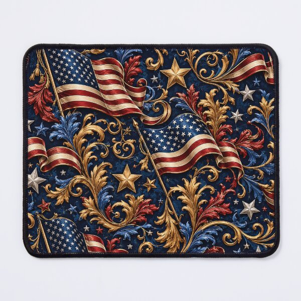 Item preview, American Flag Patriotic Floral Pattern designed and sold by Rui Mythic Studio.