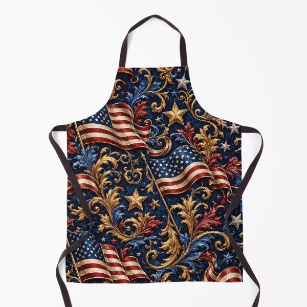 Item preview, American Flag Patriotic Floral Pattern designed and sold by Rui Mythic Studio.