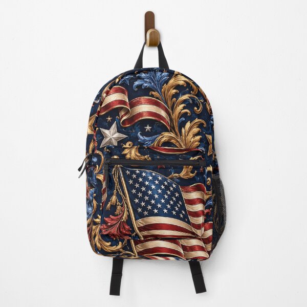 Item preview, American Flag Patriotic Floral Pattern designed and sold by Rui Mythic Studio.
