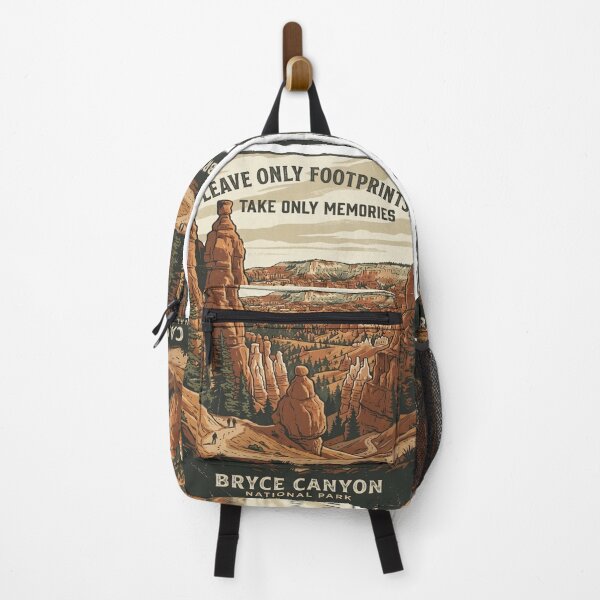 Item preview, Leave Only Footprints Bryce Canyon National Park — Take Only Memories Hoodoos Conservation Poster designed and sold by MālamaThreads.