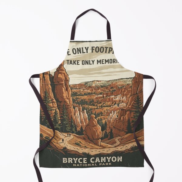 Item preview, Leave Only Footprints Bryce Canyon National Park — Take Only Memories Hoodoos Conservation Poster designed and sold by MālamaThreads.