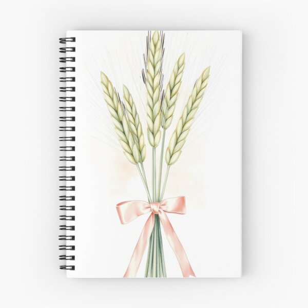 Item preview, Watercolor Wheat Bundle with Pink Bow designed and sold by Vida e Arte.