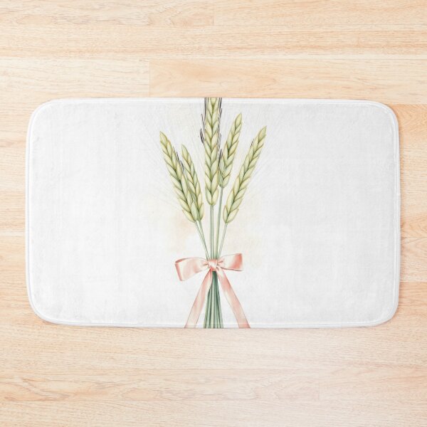 Item preview, Watercolor Wheat Bundle with Pink Bow designed and sold by Vida e Arte.