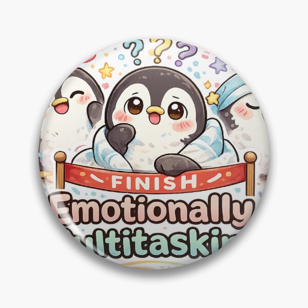 Item preview, Emotionally Multitasking Penguin Mood designed and sold by CodePaws Creations.