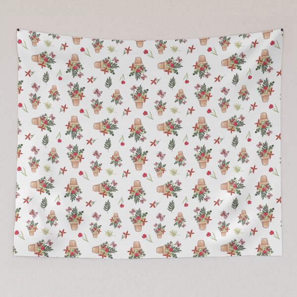 Item preview, Pink Butterfly and Terracotta Flower Pot Watercolor Art designed and sold by Orly Fuchs Galchen.