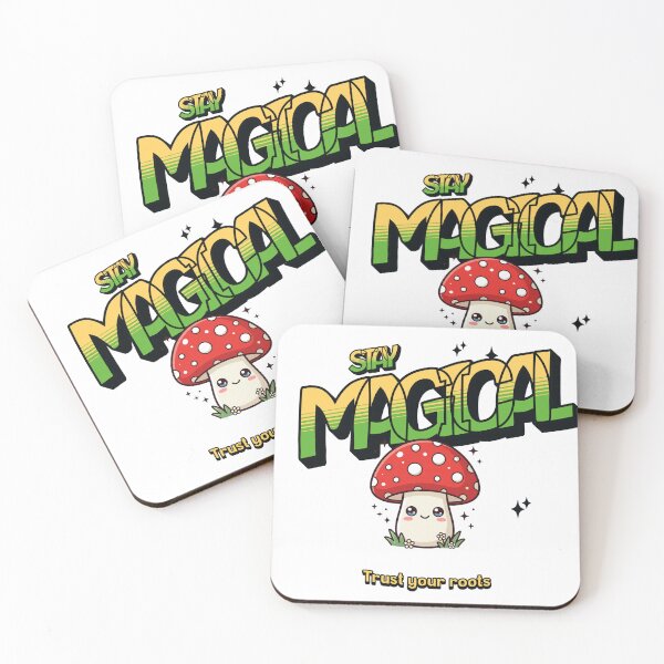 Artikelvorschau, Stay Magical Süßer Kawaii Pilz Spruch entworfen und verkauft von BoosterShop.