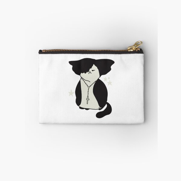 Item preview, Goth Cat Emo Kitten Cross Necklace Art designed and sold by Olliekotart.