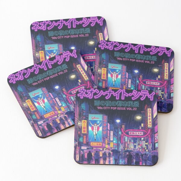 Item preview, Retro 90s City Pop Night: Neon Tokyo & Osaka Rain Aesthetic designed and sold by SAMURAI-KAMON.