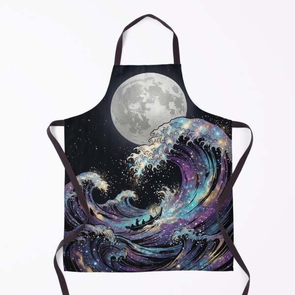 Item preview, Great Cosmic Wave Japanese Aesthetic Space Nebula Art designed and sold by Leafs With Luna.