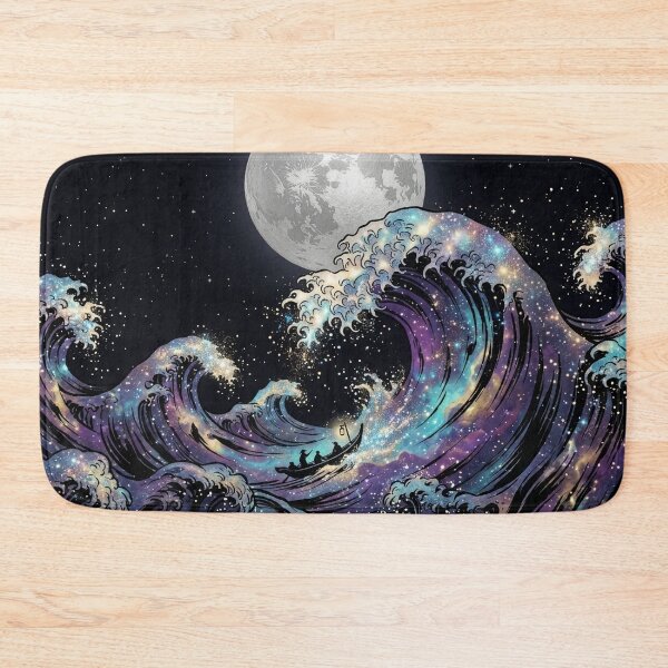 Item preview, Great Cosmic Wave Japanese Aesthetic Space Nebula Art designed and sold by Leafs With Luna.