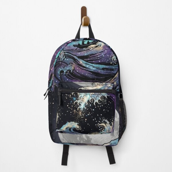Item preview, Great Cosmic Wave Japanese Aesthetic Space Nebula Art designed and sold by Leafs With Luna.