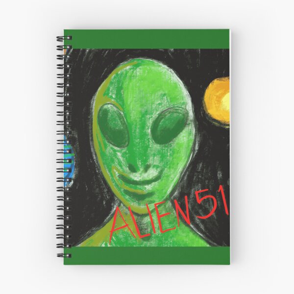 Item preview, Crayon Alien 51 Space Portrait designed and sold by CosmicVulture.