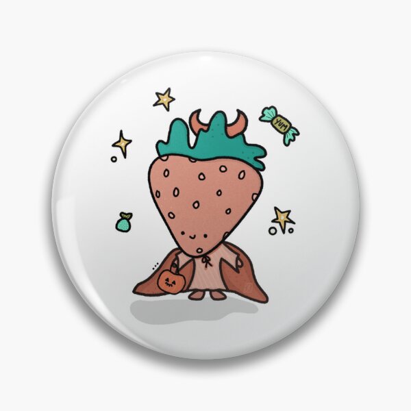 Item preview, Strawberry Devil Cute Halloween Fruit Art designed and sold by Olliekotart.