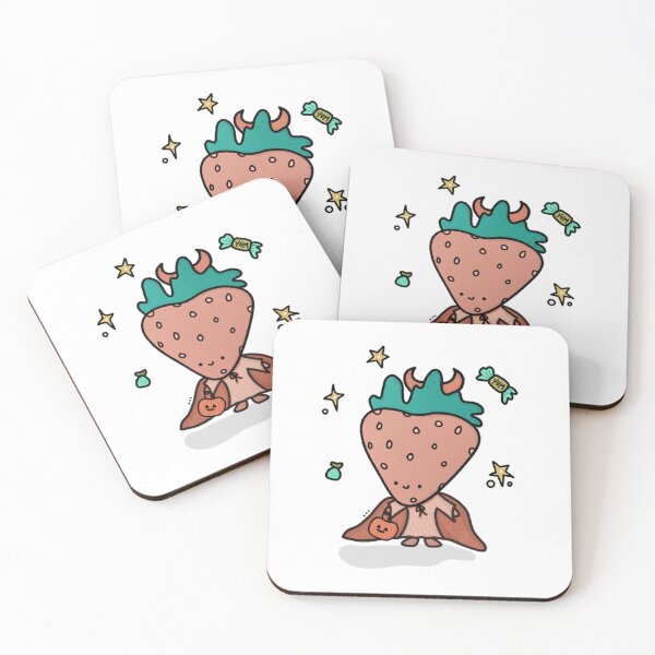 Item preview, Strawberry Devil Cute Halloween Fruit Art designed and sold by Olliekotart.