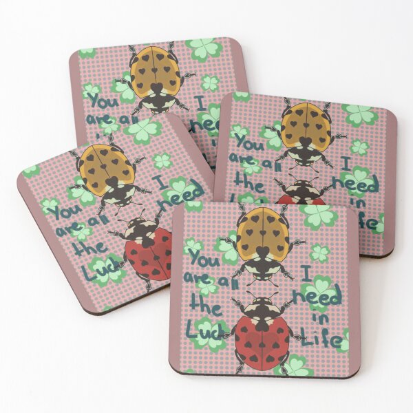 Item preview, Love Bug Ladybug Clover Pattern designed and sold by CosmicVulture.