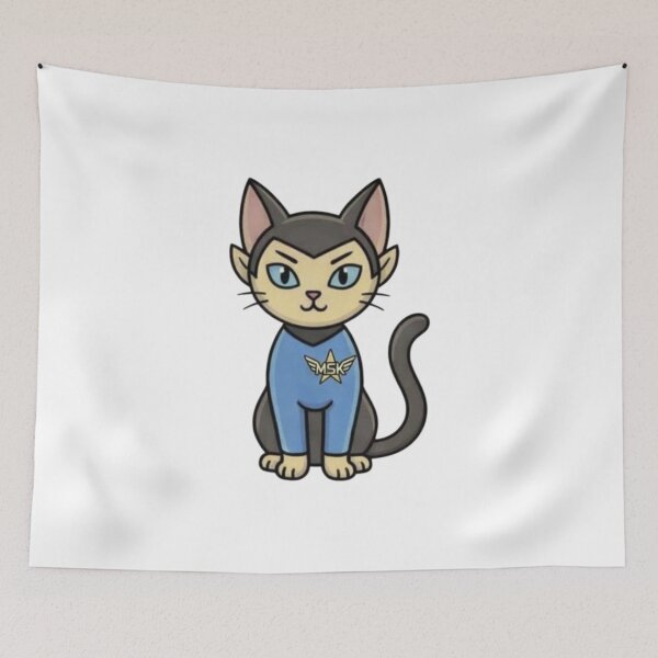 Item preview, Cute Smart Space Cat Blue Astronaut Uniform designed and sold by Dokolarati.