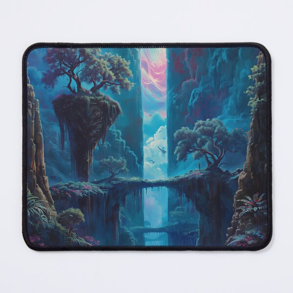 Item preview, Oil Painting Floating Jungle Rift Alien Landscape designed and sold by Luminous Wilds.