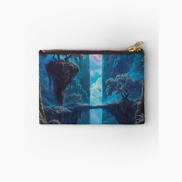 Item preview, Oil Painting Floating Jungle Rift Alien Landscape designed and sold by Luminous Wilds.