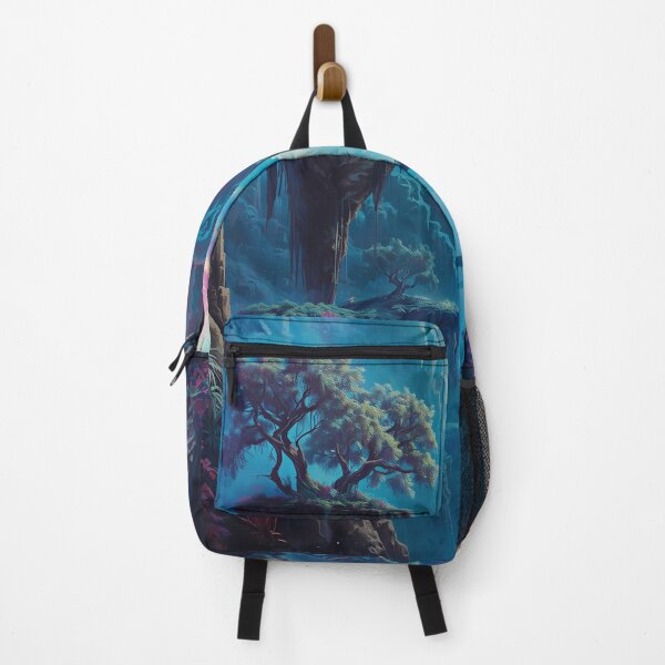 Item preview, Oil Painting Floating Jungle Rift Alien Landscape designed and sold by Luminous Wilds.