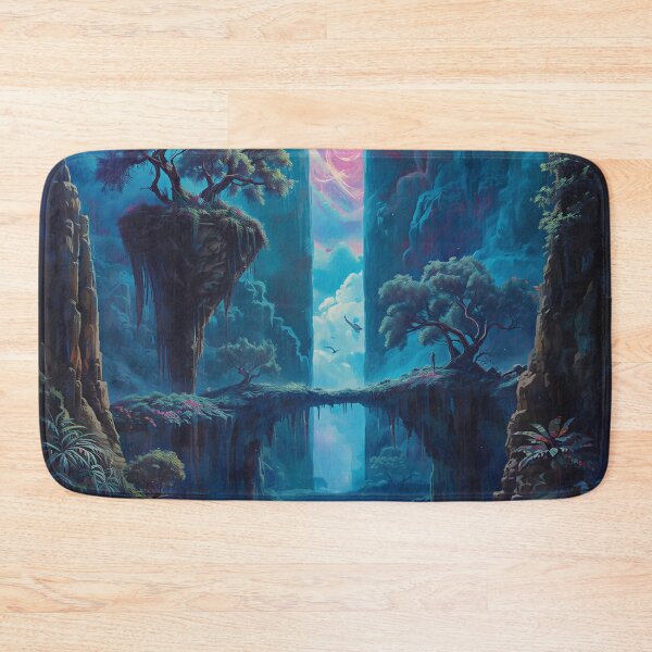 Item preview, Oil Painting Floating Jungle Rift Alien Landscape designed and sold by Luminous Wilds.