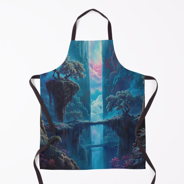 Item preview, Oil Painting Floating Jungle Rift Alien Landscape designed and sold by Luminous Wilds.
