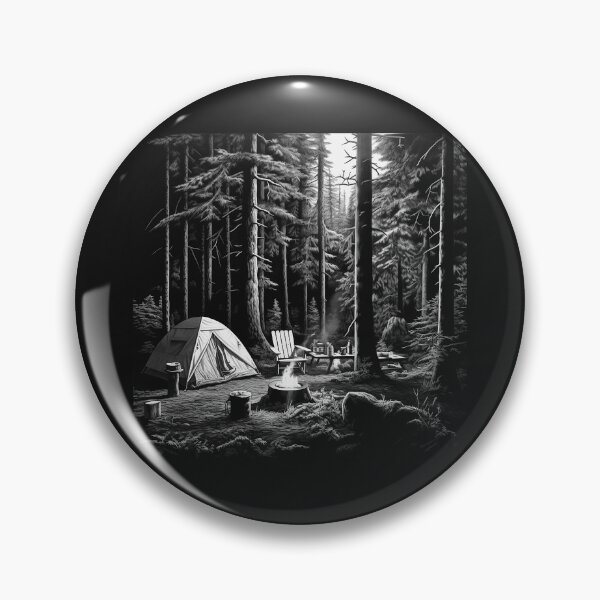 Item preview, Forest Camping Under the Tall Pine Trees designed and sold by inkoutninja.