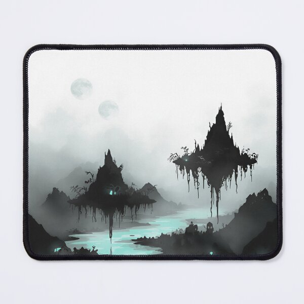 Item preview, Ink Wash Sky Mangrove Alien Basin Landscape designed and sold by Luminous Wilds.