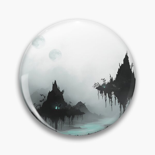Item preview, Ink Wash Sky Mangrove Alien Basin Landscape designed and sold by Luminous Wilds.