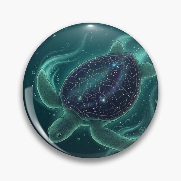 Item preview, Celestial Sea Turtle Constellation Ocean Galaxy designed and sold by Leafs With Luna.
