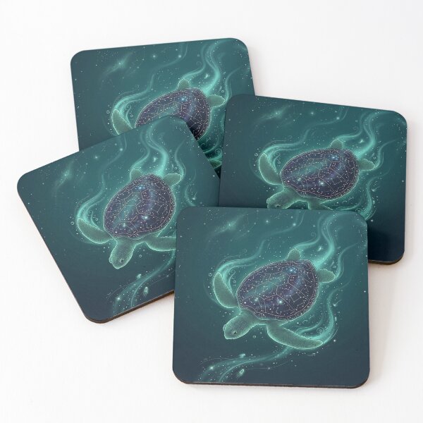 Item preview, Celestial Sea Turtle Constellation Ocean Galaxy designed and sold by Leafs With Luna.