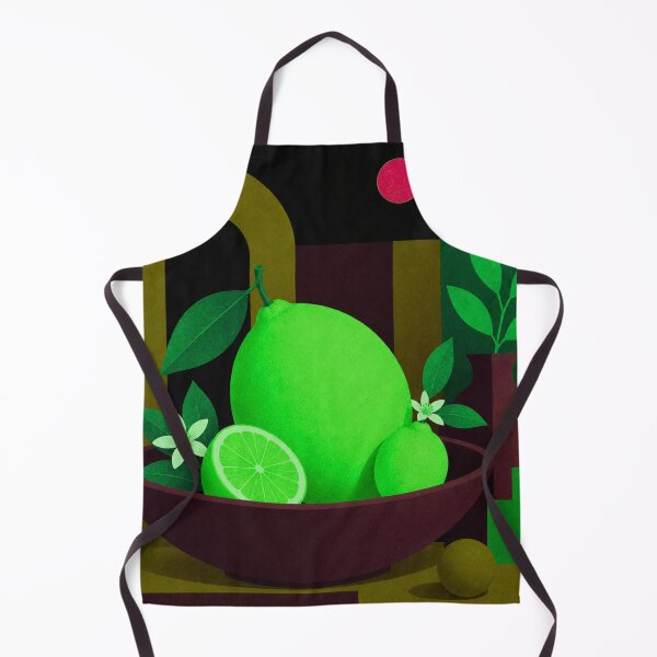 Item preview, Neon Lime Still Life | Mid-Century Modern Citrus Art designed and sold by joycrysstudio.