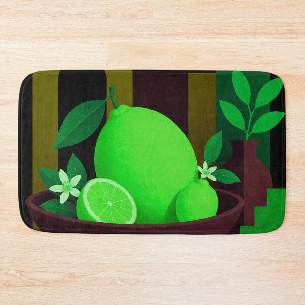 Item preview, Neon Lime Still Life | Mid-Century Modern Citrus Art designed and sold by joycrysstudio.