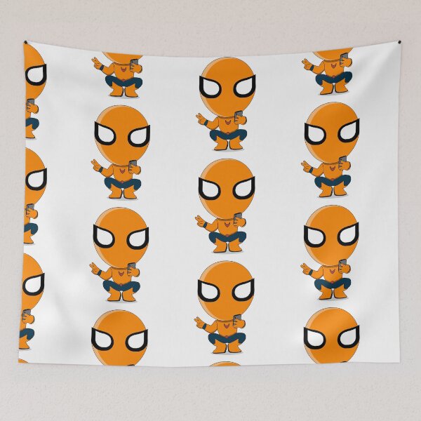Item preview, Cute Orange Superhero Mascot Sticker | Chibi Cartoon Hero Character | Cute Orange Superhero Mascot Cartoon Sticker | Chibi Comic Character designed and sold by amareshdas008.