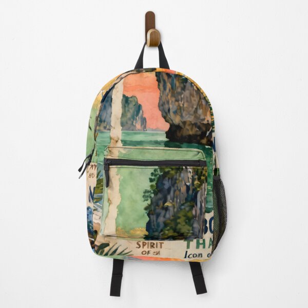 Item preview, ames Bond Island Thailand Vintage Travel Poster | Phang Nga Bay Wall Art | Spirit of Siam Collection designed and sold by Spirit of Siam.