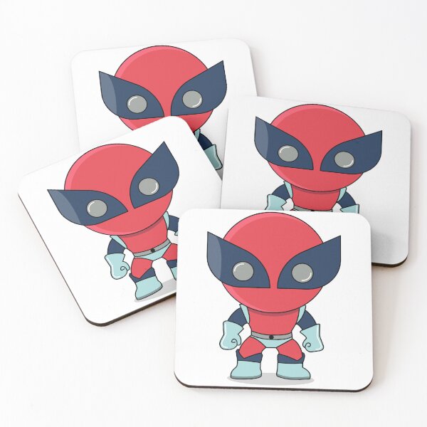 Item preview, Cute Red Superhero Mascot Sticker | Chibi Comic Character | deadpool designed and sold by amareshdas008.