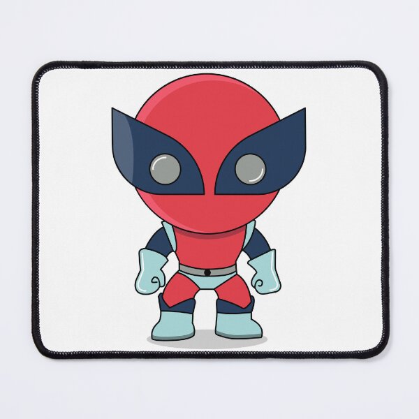 Item preview, Cute Red Superhero Mascot Sticker | Chibi Comic Character | deadpool designed and sold by amareshdas008.