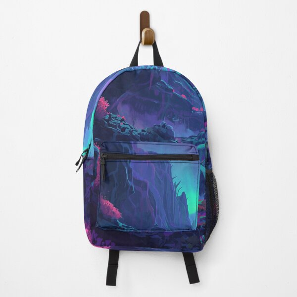 Item preview, Gouache Aurora Spine Reef Canyon Alien Landscape designed and sold by Luminous Wilds.