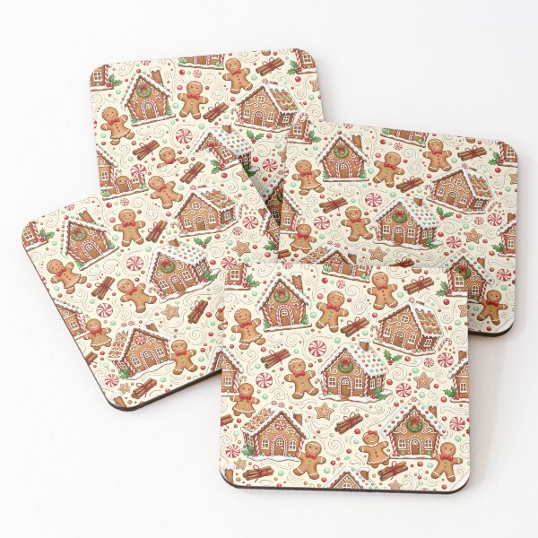 Item preview, Vintage Gingerbread Bakery Seamless Pattern Bold Vanilla Cream Holiday Wrapping Design designed and sold by yanejoy.