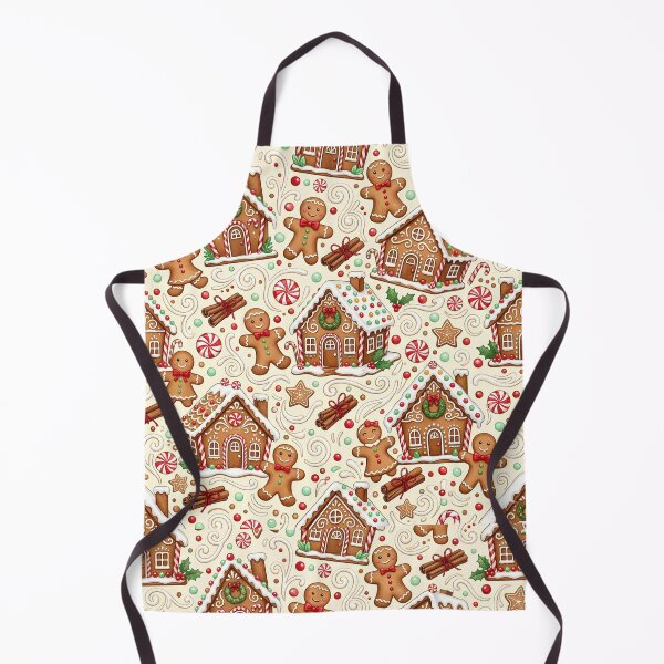 Item preview, Vintage Gingerbread Bakery Seamless Pattern Bold Vanilla Cream Holiday Wrapping Design designed and sold by yanejoy.