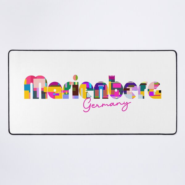 Item preview, Marienberg, Germany, Vibrant Abstract City Typography Art designed and sold by Wanderful-roads.